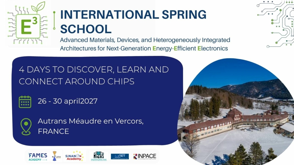 International Spring School – Advanced Materials, Devices, and Heterogeneously Integrated Architectures for Next-Generation Energy-Efficient Electronics